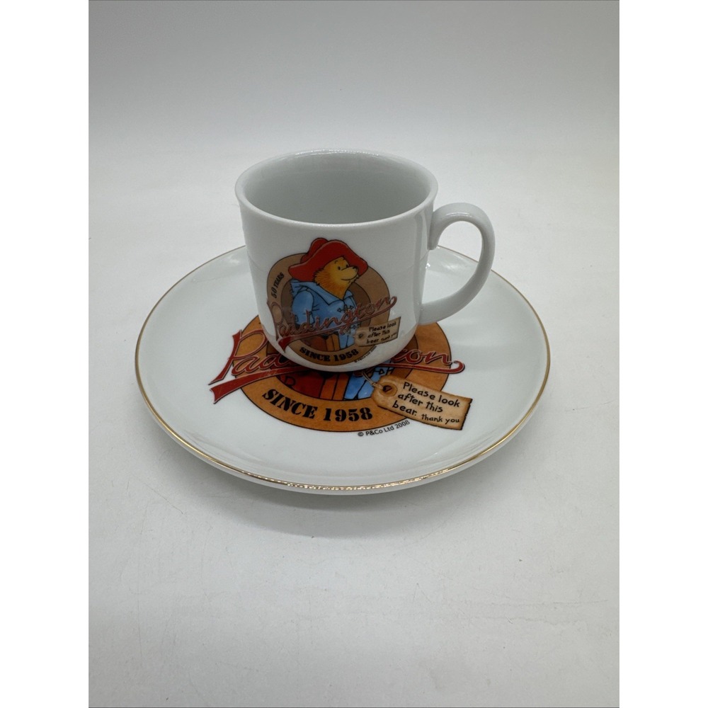 Vintage Paddington Bear German Anniversary Cup And Saucer Set